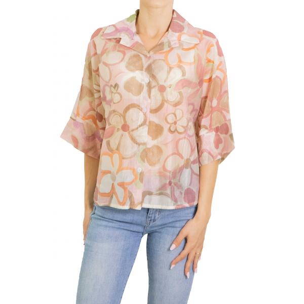 Camicia fantasia floreale manica corta